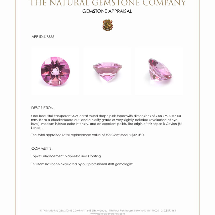 3.24 Ct. Topaz from Ceylon (Sri Lanka)