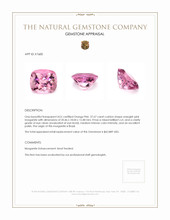 27.67 Ct. Morganite from Brazil Appraisal