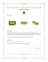 11.52 Ct. Peridot from Pakistan Appraisal