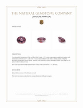 1.79 Ct. Purplish Pink Spinel from Burma (Myanmar) Appraisal