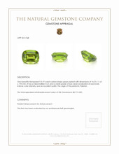 10.19 Ct. Peridot from Pakistan Appraisal