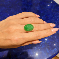 11.98 Ct. Cabochon Jade from Burma (Myanmar) Life Style