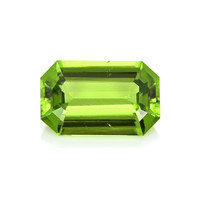 Solitaire Peridot Ring 7.27 Ct., 18K Yellow Gold Combination Stone