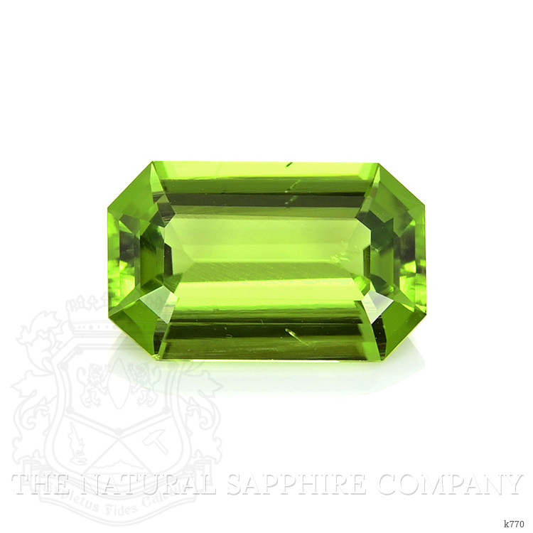 Solitaire Peridot Ring 7.27 Ct., 18K Yellow Gold