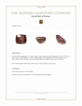 1.91 Ct. Red Zircon from Australia Appraisal