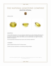 1.36 Ct. Yellowish Brown Sphene (Titanite) from Madagascar Appraisal