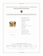 3.30 Ct. Yellowish Brown Zircon from Ceylon (Sri Lanka) Scan Report