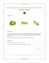 1.19 Ct. Sphene (Titanite) from Madagascar Appraisal