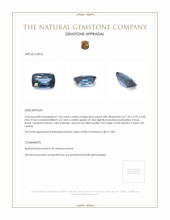 1.06 Ct. Spinel from Ceylon (Sri Lanka) Appraisal