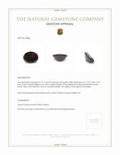 1.47 Ct. Garnet from Namibia Appraisal