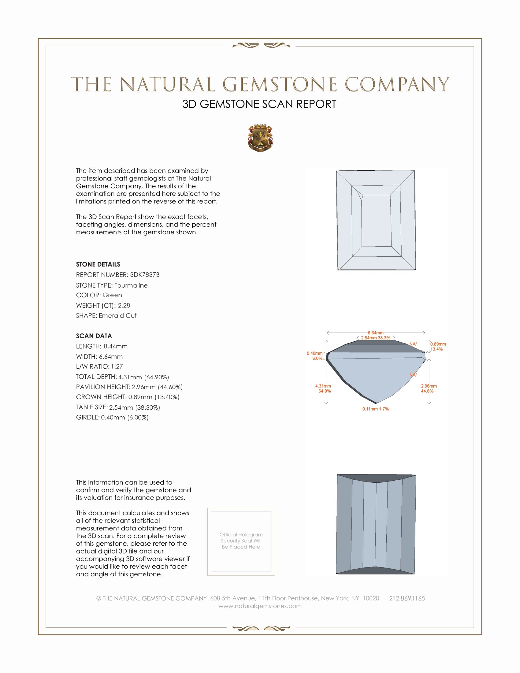 2.28 Ct. Tourmaline from Africa