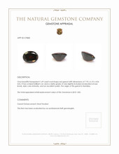1.69 Ct. Garnet from Namibia Appraisal