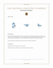 0.80 Ct. Aquamarine from Brazil Appraisal