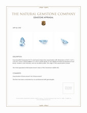 0.75 Ct. Blue Aquamarine from Brazil Appraisal