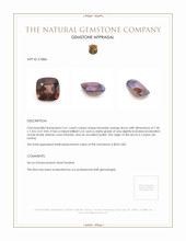 2.61 Ct. Zircon from Ceylon (Sri Lanka) Appraisal