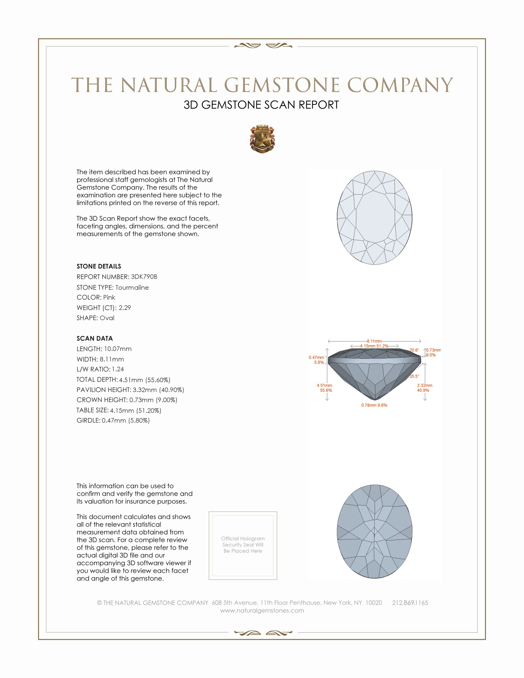 2.29 Ct. Tourmaline from Brazil