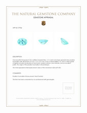 2.13 Ct. Paraiba Tourmaline from Mozambique Appraisal