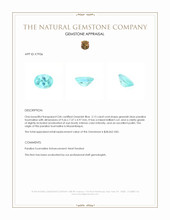 2.13 Ct. Greenish Blue Paraiba Tourmaline from Mozambique Appraisal