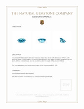 1.84 Ct. Blue Zircon from Malawi Appraisal