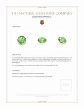 0.95 Ct. Demantoid Garnet from Madagascar Appraisal
