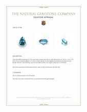 3.34 Ct. Blue Zircon from Malawi Appraisal