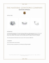 3.74 Ct. White Zircon from Malawi Appraisal