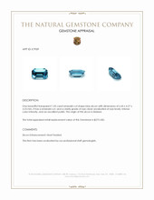 1.05 Ct. Zircon from Malawi Appraisal