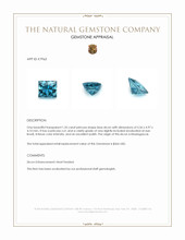 1.35 Ct. Blue Zircon from Madagascar Appraisal