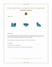 2.40 Ct. Blue Zircon from Malawi Appraisal