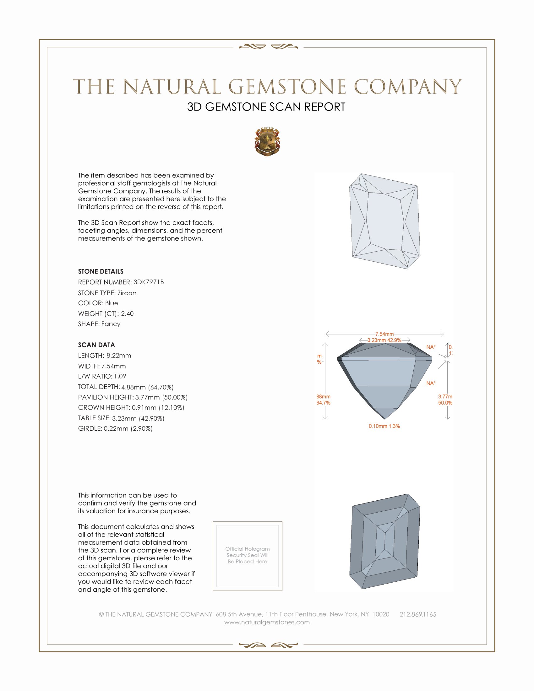 2.40 Ct. Zircon from Malawi