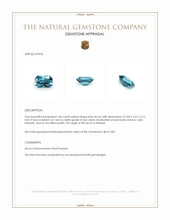 1.86 Ct. Blue Zircon from Malawi Appraisal
