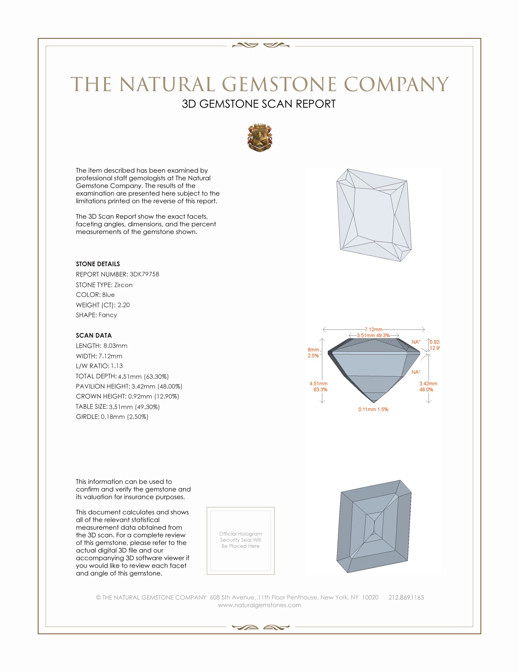 2.20 Ct. Zircon from Malawi