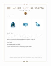 2.74 Ct. Blue Zircon from Malawi Appraisal