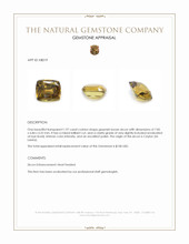 1.97 Ct. Greenish Brown Zircon from Ceylon (Sri Lanka) Appraisal