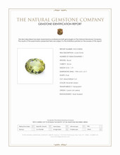 1.19 Ct. Brownish Green Zircon from Ceylon (Sri Lanka) Scan Report