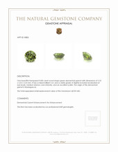 0.80 Ct. Demantoid Garnet from Madagascar Appraisal