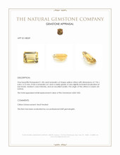 1.38 Ct. Yellow Citrine from Ceylon (Sri Lanka) Appraisal