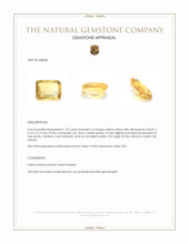 1.52 Ct. Yellow Citrine from Ceylon (Sri Lanka) Appraisal