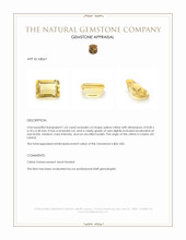 1.62 Ct. Yellow Citrine from Ceylon (Sri Lanka) Appraisal