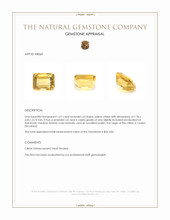 1.61 Ct. Yellow Citrine from Ceylon (Sri Lanka) Appraisal