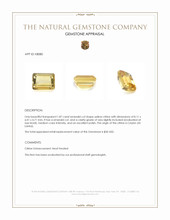 1.87 Ct. Yellow Citrine from Ceylon (Sri Lanka) Appraisal