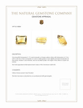 1.72 Ct. Citrine from Ceylon (Sri Lanka) Appraisal