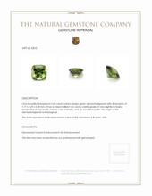 2.65 Ct. Demantoid Garnet from Madagascar Appraisal