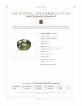 2.22 Ct. Green Zircon from Ceylon (Sri Lanka) Scan Report