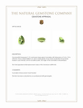 1.92 Ct. Green Tourmaline from Mozambique Appraisal