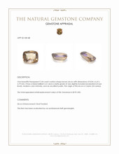 2.44 Ct. Brown Zircon from Ceylon (Sri Lanka) Appraisal