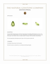0.63 Ct. Green Tourmaline from Mozambique Appraisal