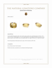 5.30 Ct. Yellow Zircon from Ceylon (Sri Lanka) Appraisal