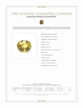 4.64 Ct. Yellow Zircon from Ceylon (Sri Lanka) Scan Report