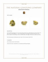 4.37 Ct. Yellow Zircon from Ceylon (Sri Lanka) Appraisal
